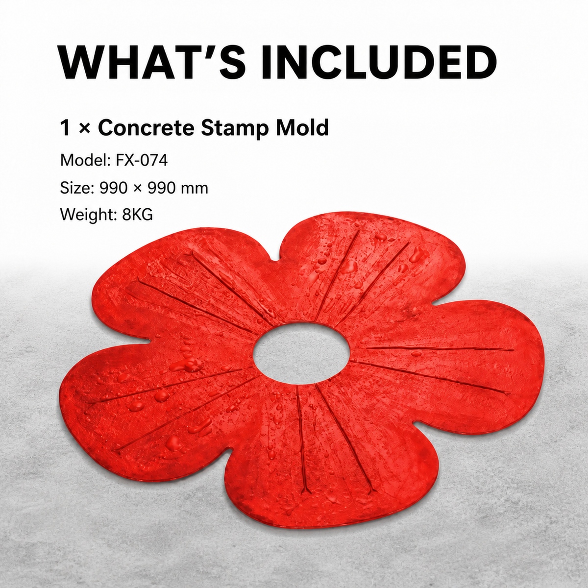 FX-074 Flower Ring Tree Surround Mold - whats included