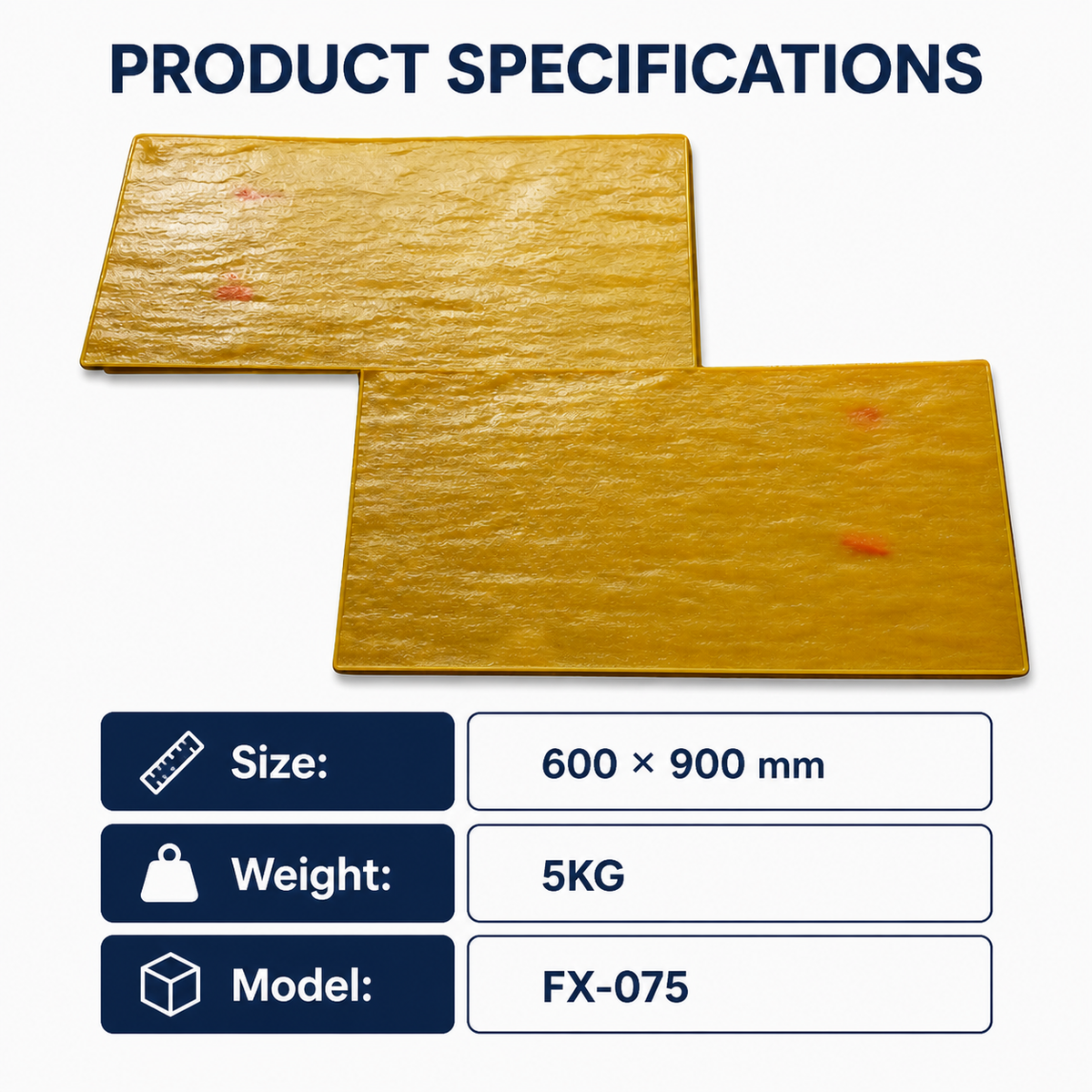FX-075 Textured Sandstone Paver Stamp - espesipikasyon