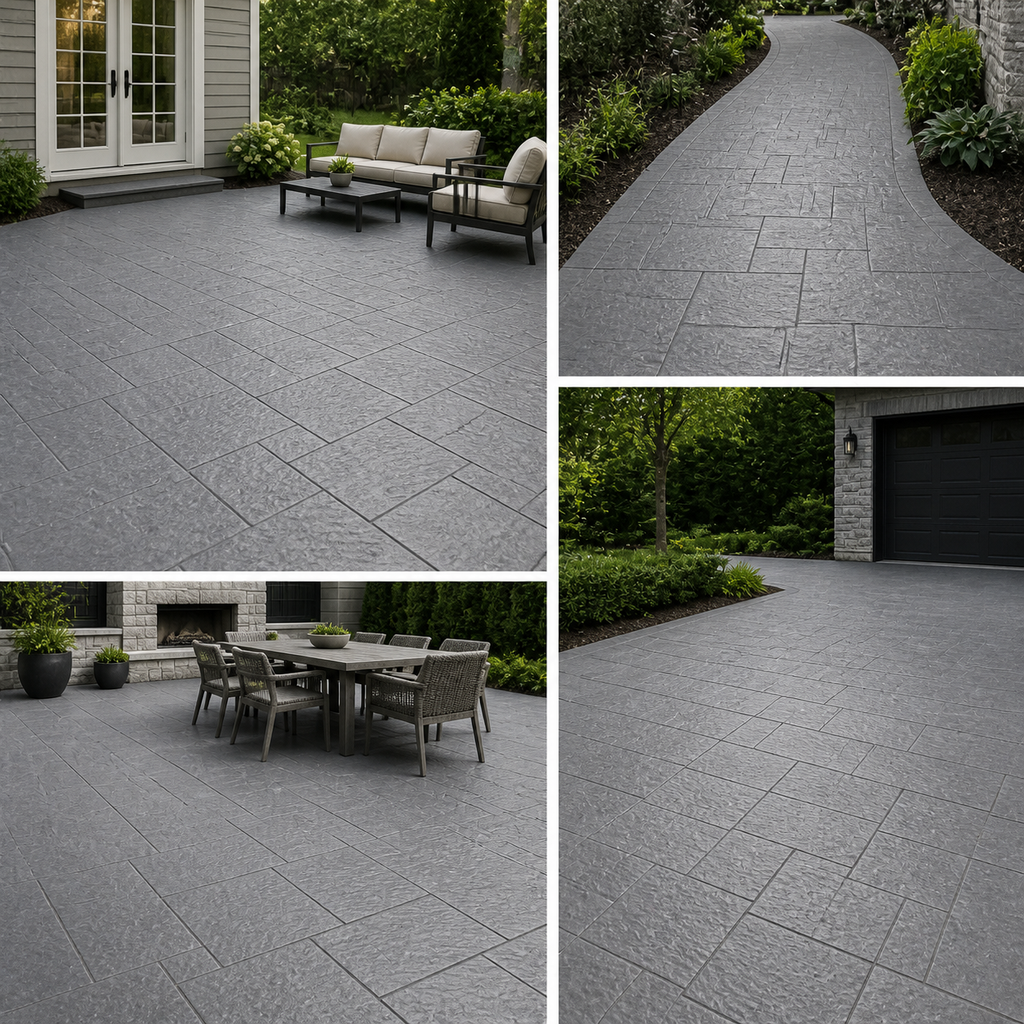FX-075 Textured Sandstone Paver Stamp - mga aplikasyon
