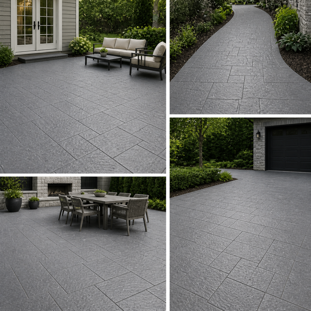 FX-075 Textured Sandstone Paver Stamp - mga aplikasyon