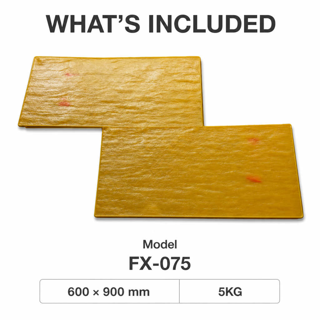 FX-075 Textured Sandstone Paver Stamp - kasamang laman