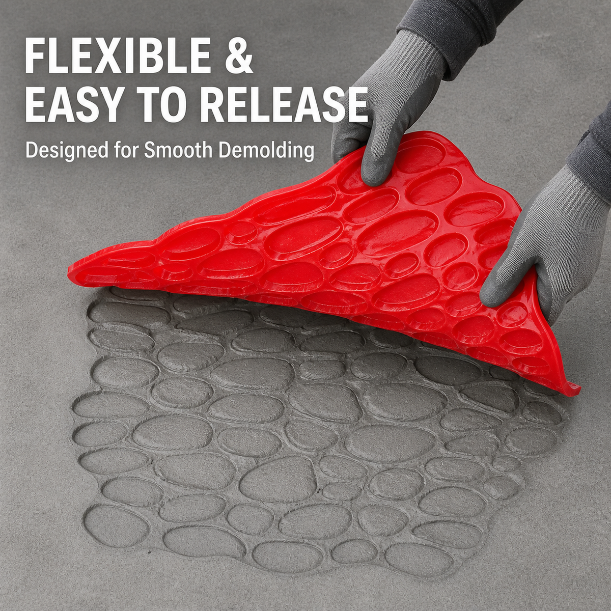 FX-094 မြစ်ခဲပုံ Concrete Stamp Mat - လွယ်ကူသောထုတ်လုပ်မှု