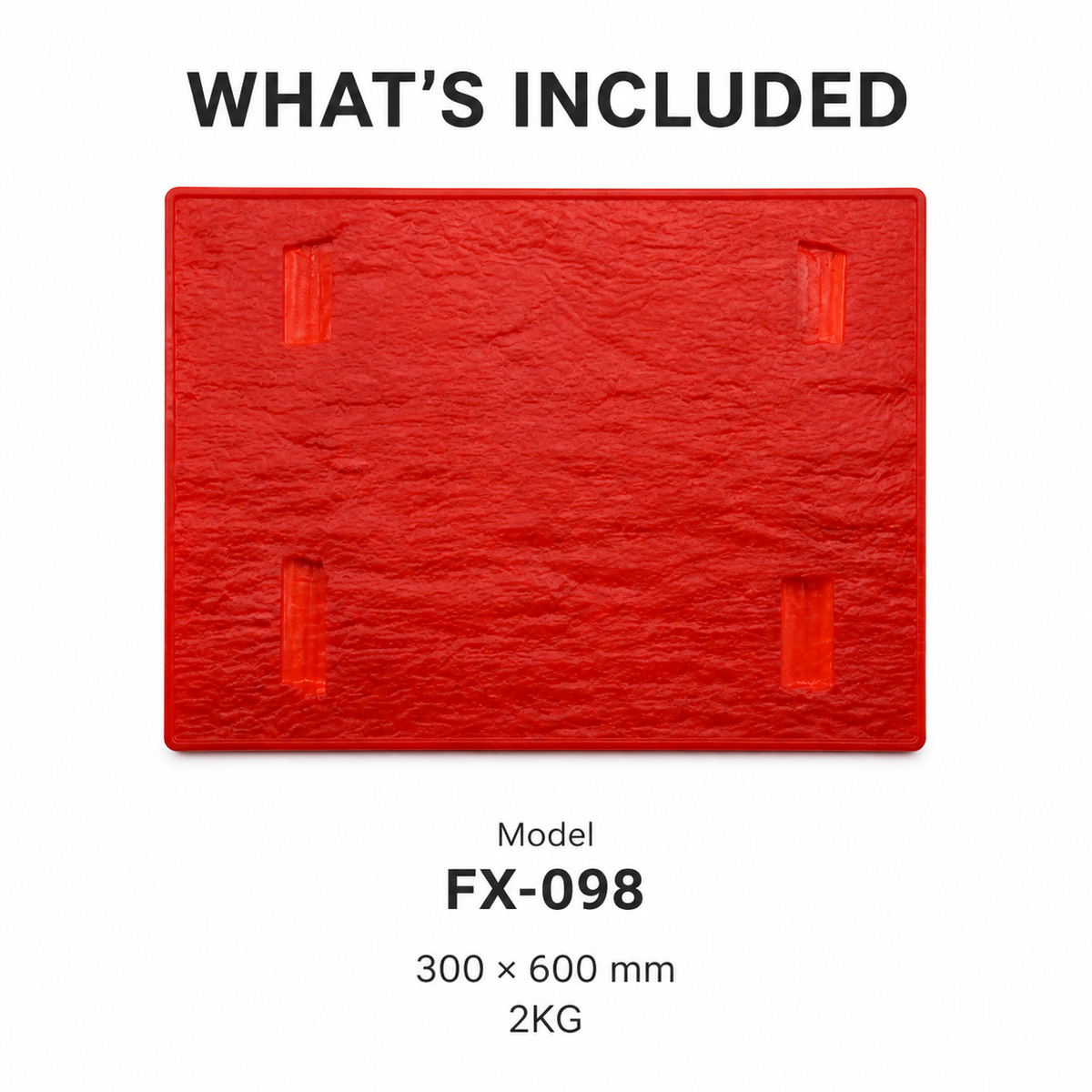 FX-098 ແຜ່ນ Texture Skin ຫີນຊະນວນຫຍາບມີມືຈັບ - ສິ່ງທີ່ມີໃນຊຸດ
