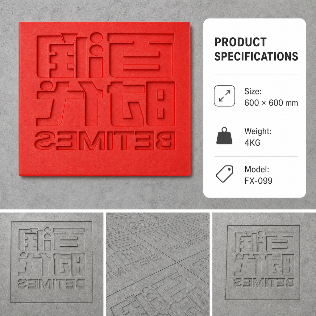 FX-099 Molde en relieve con carácter de buena fortuna - especificaciones