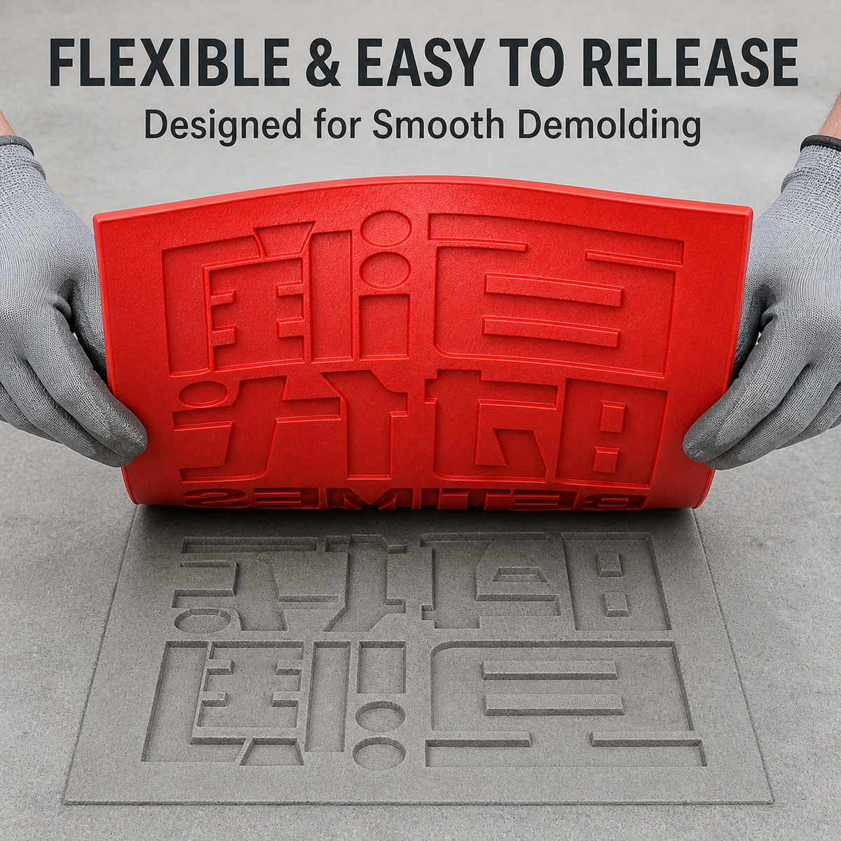 FX-099 Molde en relieve con carácter de buena fortuna - desmoldeo flexible