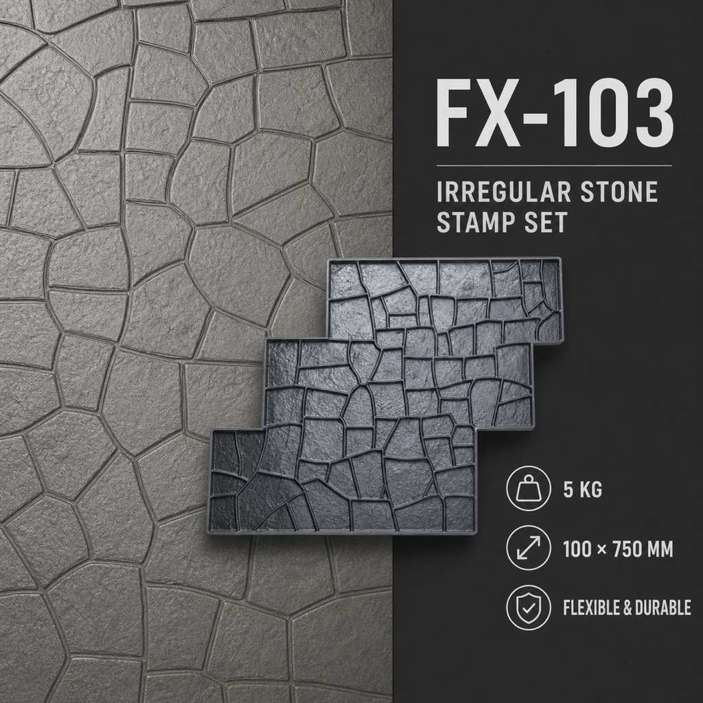 FX-103 Irregular Cobblestone Walkway Stamp - espesipikasyon
