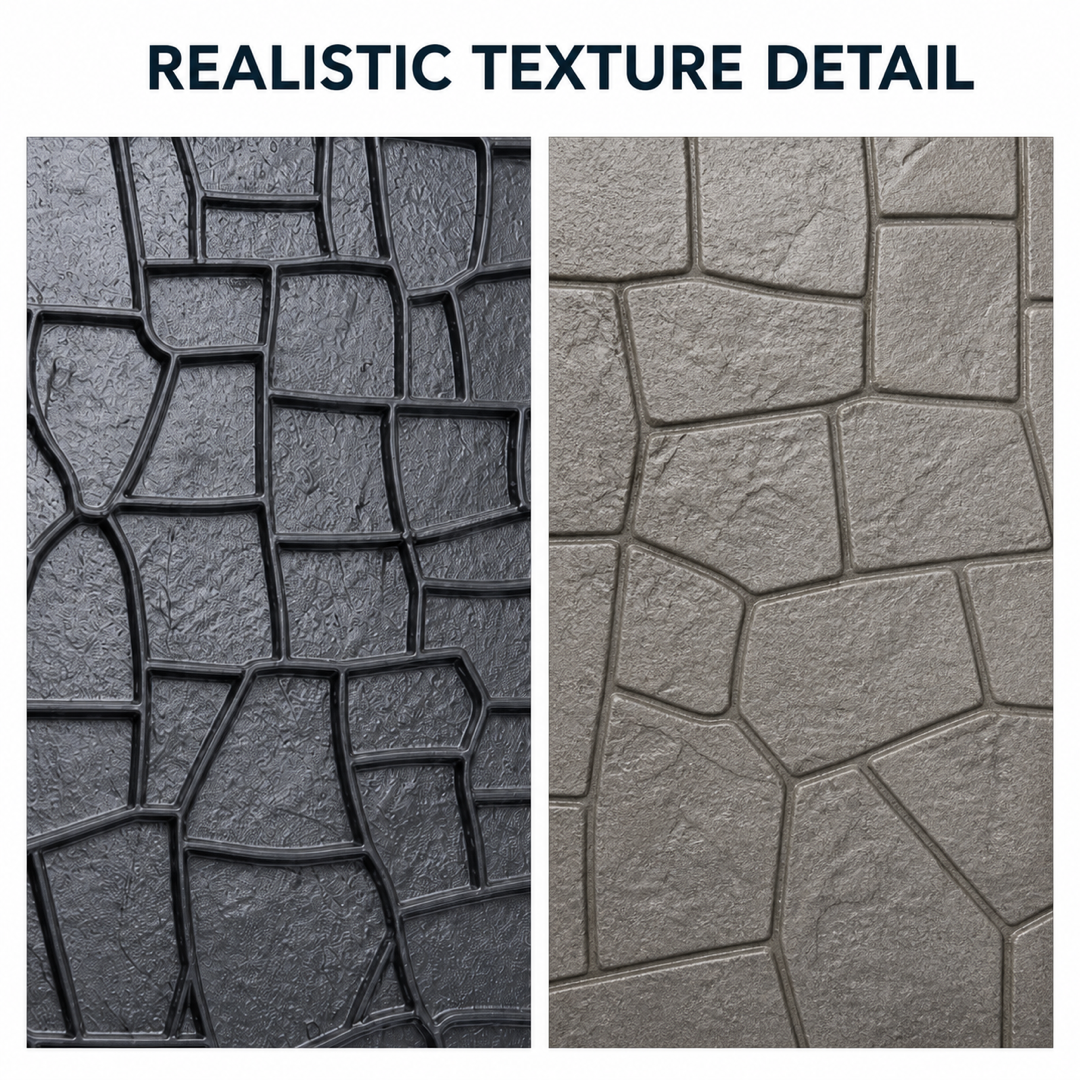 FX-103 Irregular Cobblestone Walkway Stamp - detalye ng texture