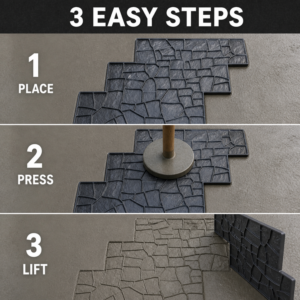 FX-103 Irregular Cobblestone Walkway Stamp - tatlong hakbang