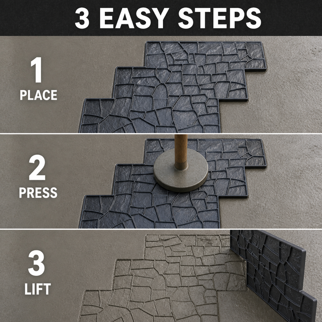 FX-103 Irregular Cobblestone Walkway Stamp - tatlong hakbang