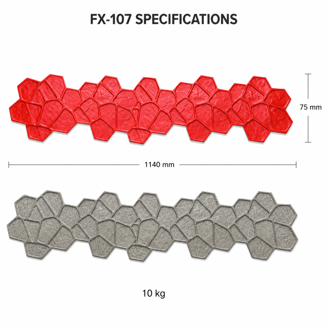 FX-107 Sello de borde de concreto con conjunto de lajas - especificaciones