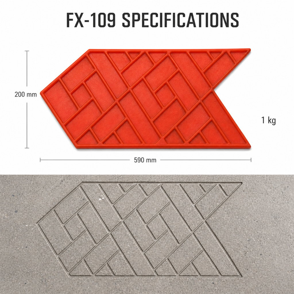 FX-109 Herringbone Chevron Brick Border - specifications