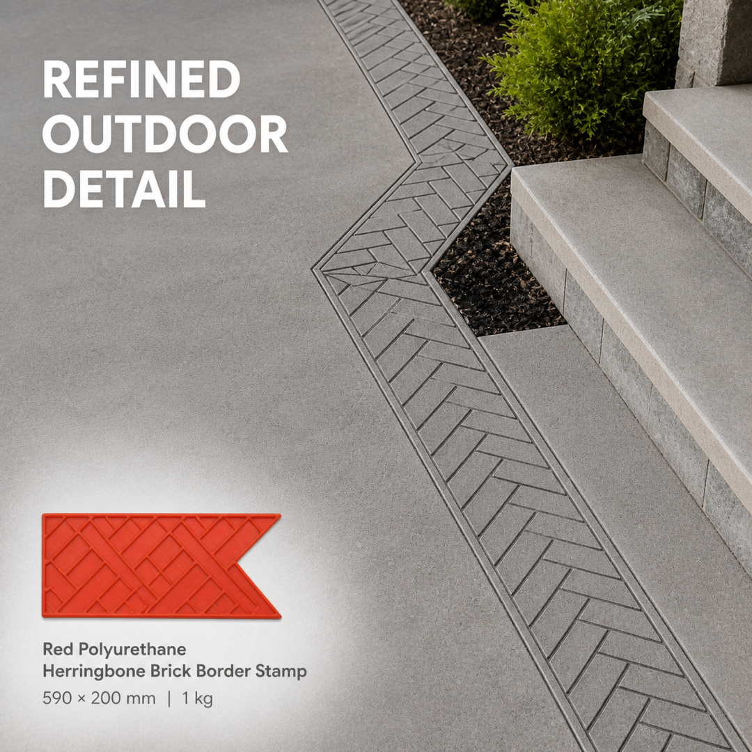 FX-109 Herringbone Chevron Brick Border - application