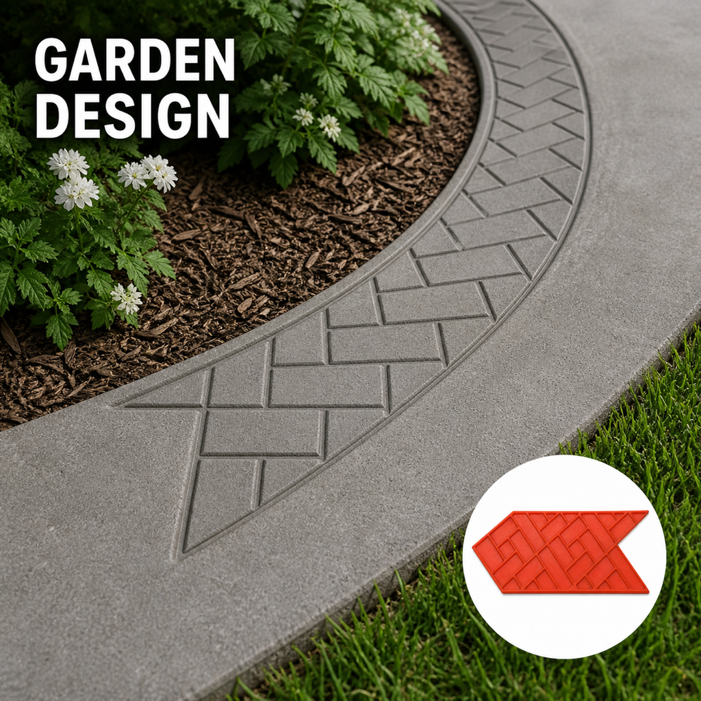 FX-109 Herringbone Chevron Brick Border - garden