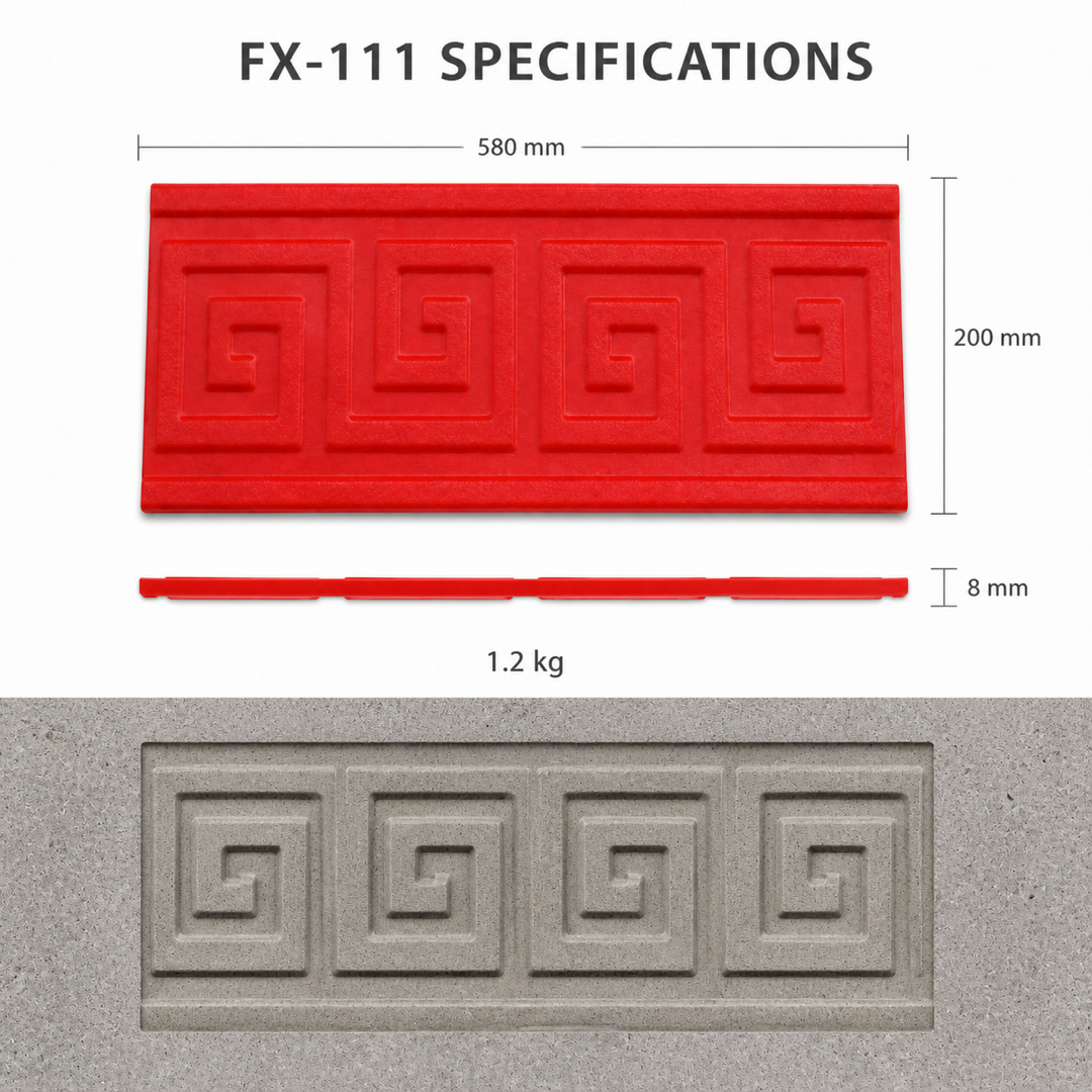 แม่พิมพ์ขอบตกแต่งลายกรีก FX-111 - รายละเอียดผลิตภัณฑ์