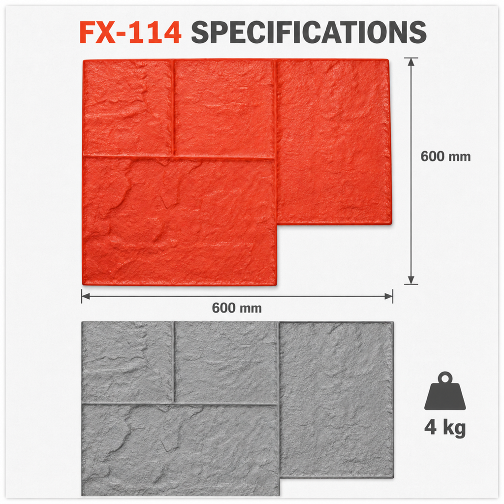 FX-114 Cap Penurap Batu Pasir Licin - spesifikasi