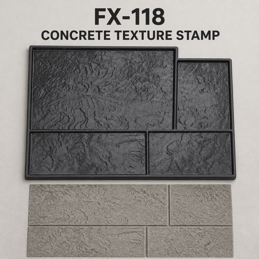 แผ่นปั๊มลายหินชนวน FX-118 แบบสี่แผ่น – ภาพหลัก