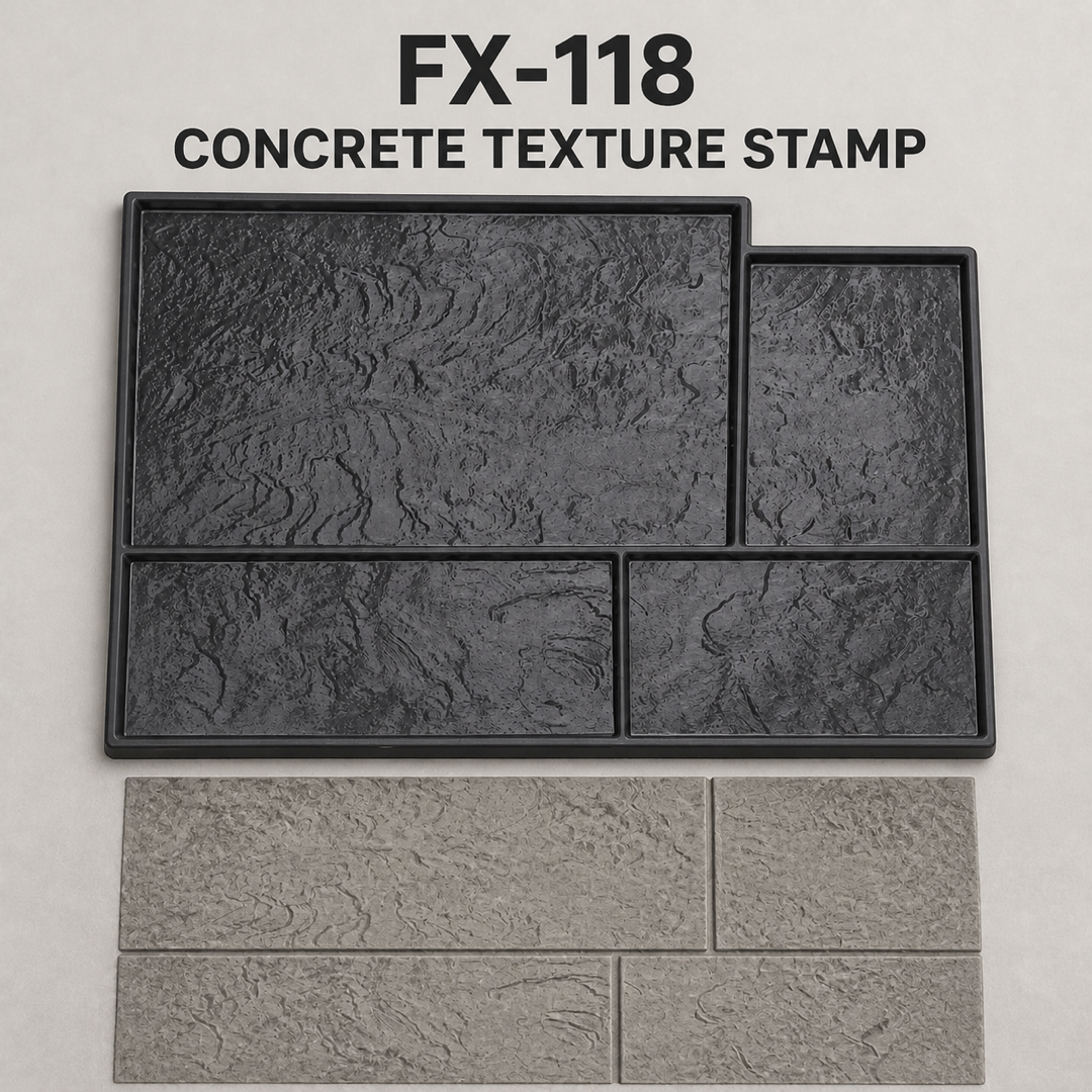 แผ่นปั๊มลายหินชนวน FX-118 แบบสี่แผ่น – ภาพหลัก