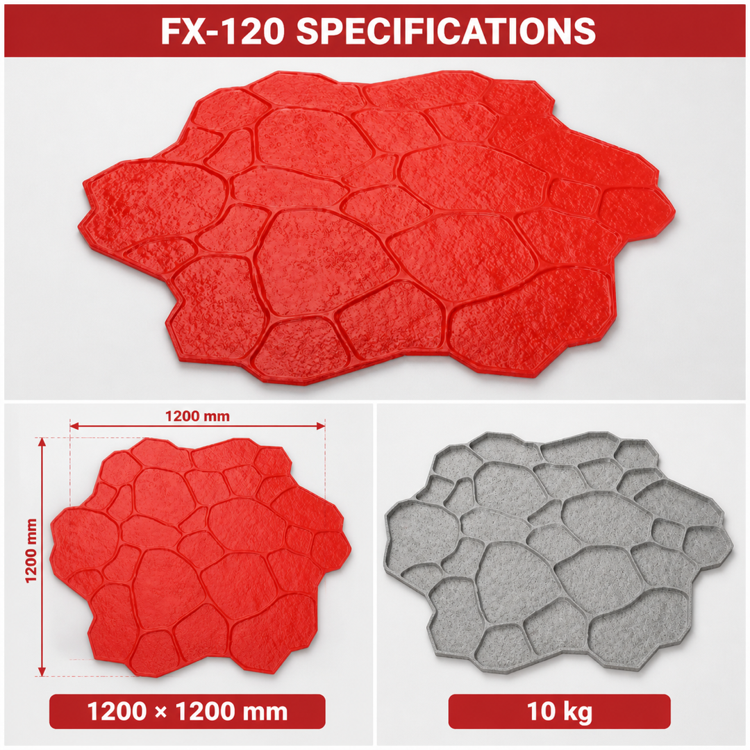 FX-120 ရိုးရာ စတိတ်ပုံ ကွန်ကရစ် သတ္တု - ဇင်္ကာင်းဆိုင်ရာ အချက်အလက်များ။