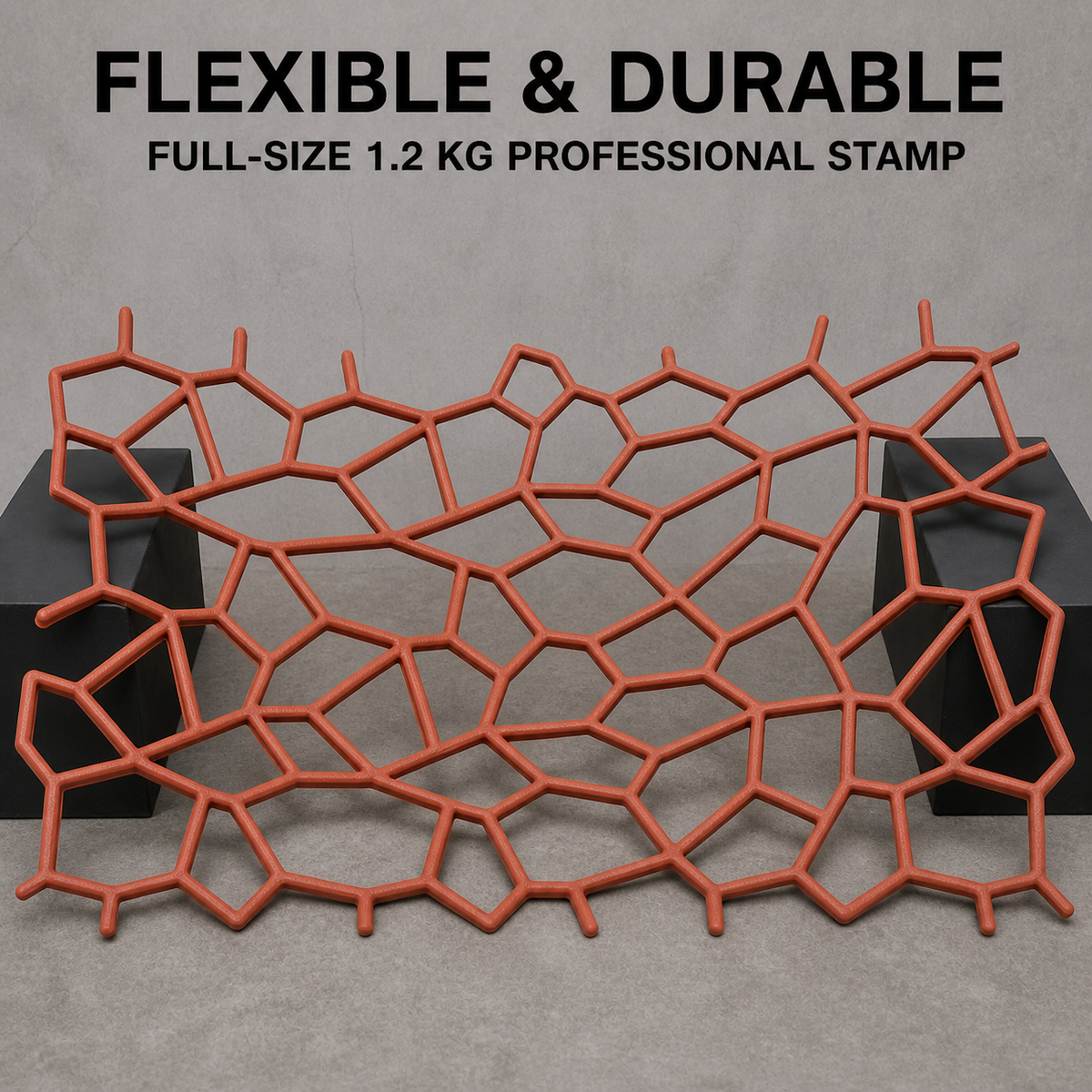 FX-126 Random Stone Concrete Paving Stencil - flexible durable