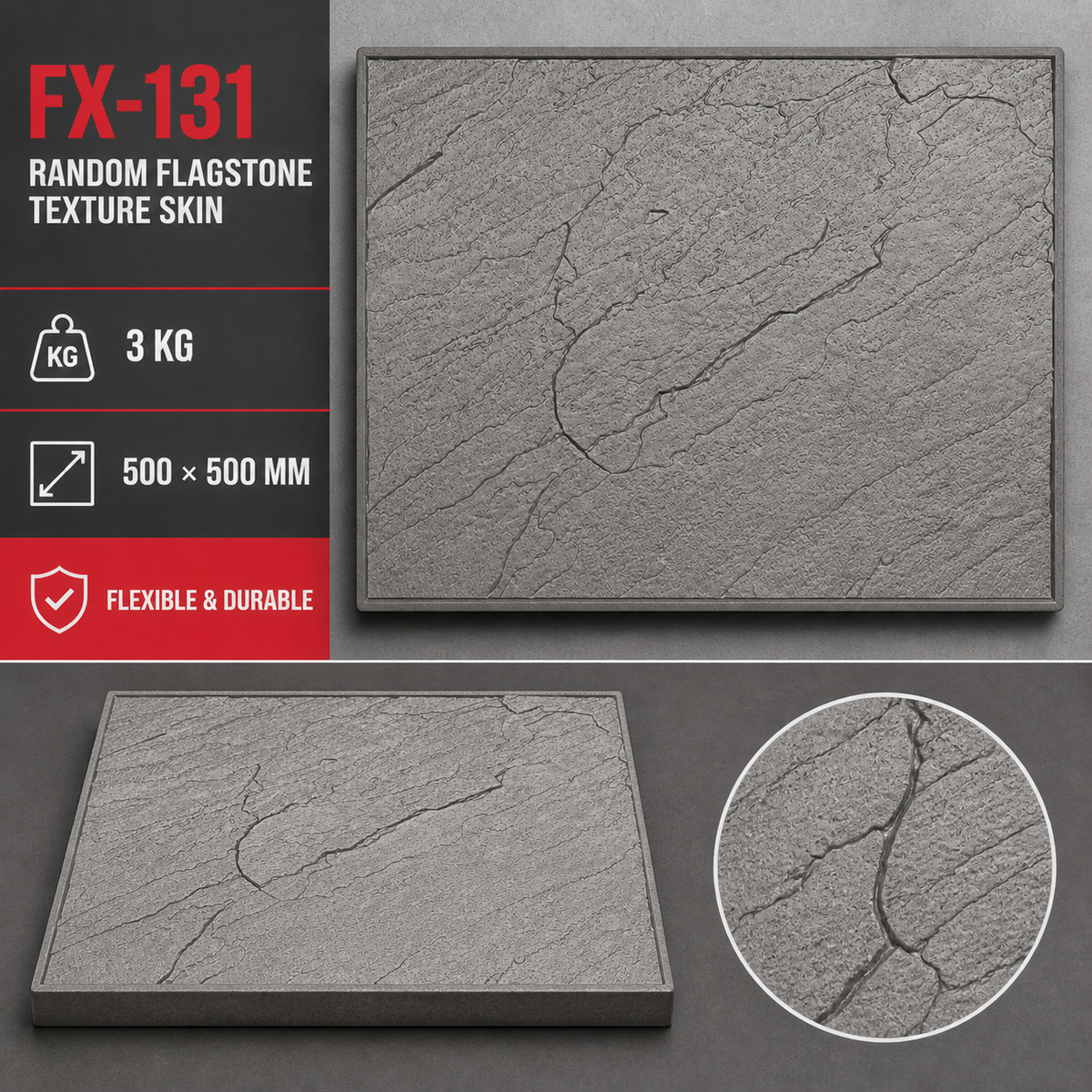 FX-131 Natural Slate Concrete Texture Skin - specifications