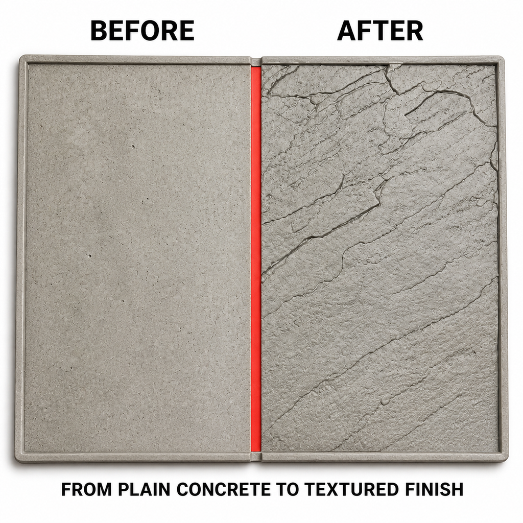 FX-131 Natural Slate Concrete Texture Skin - before after