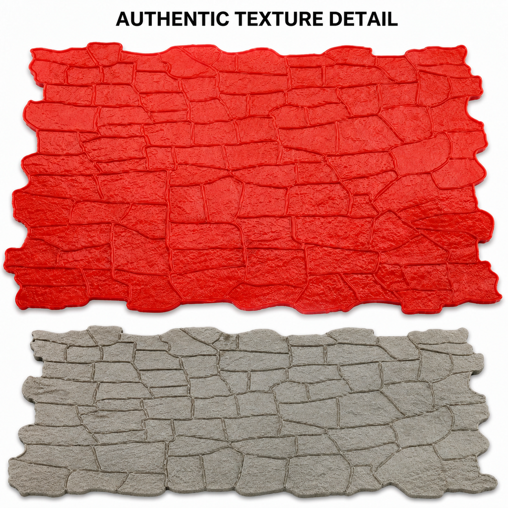 FX-134 Stacked Ledgestone Wall Stamp - texture detail