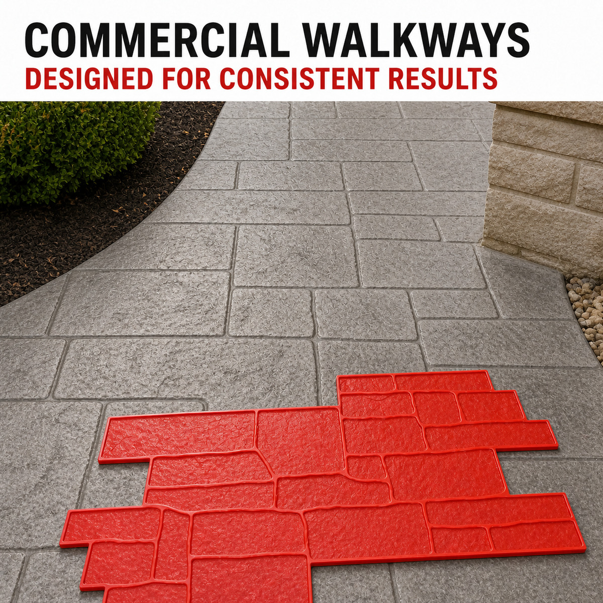 FX-137 Stacked Stone Concrete Wall Stamp - application 2