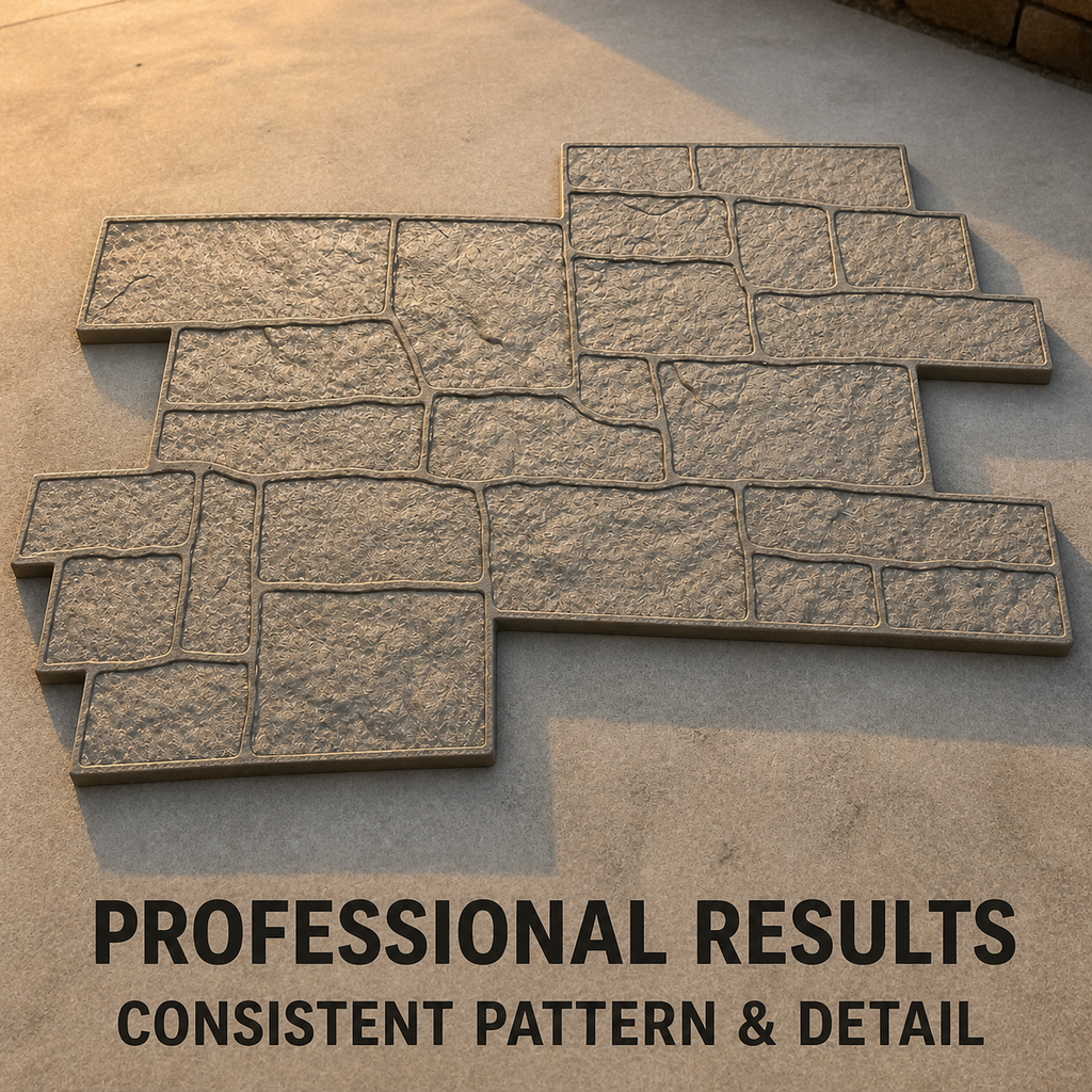 FX-137 Stacked Stone Concrete Wall Stamp - professional results