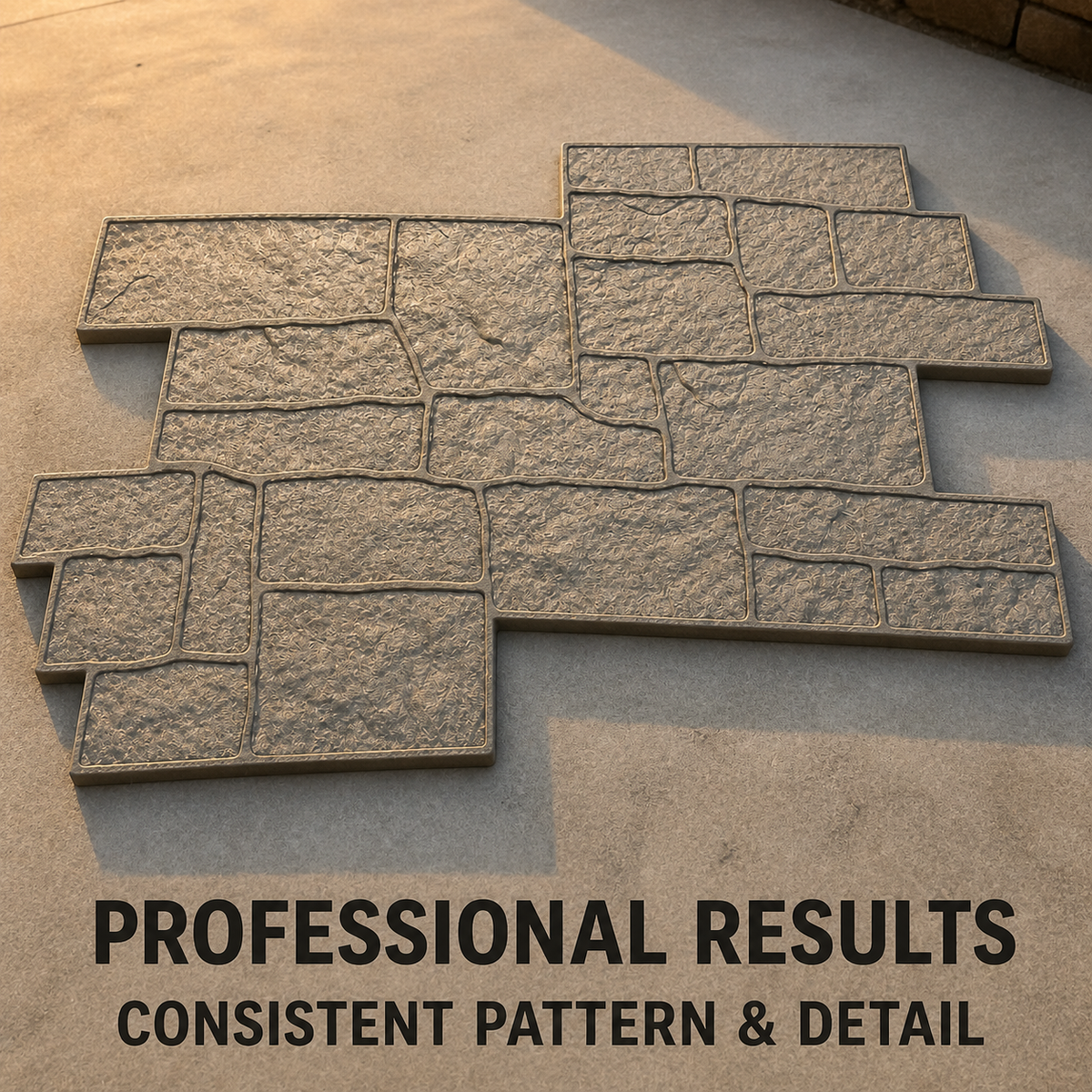 FX-137 Stacked Stone Concrete Wall Stamp - professional results