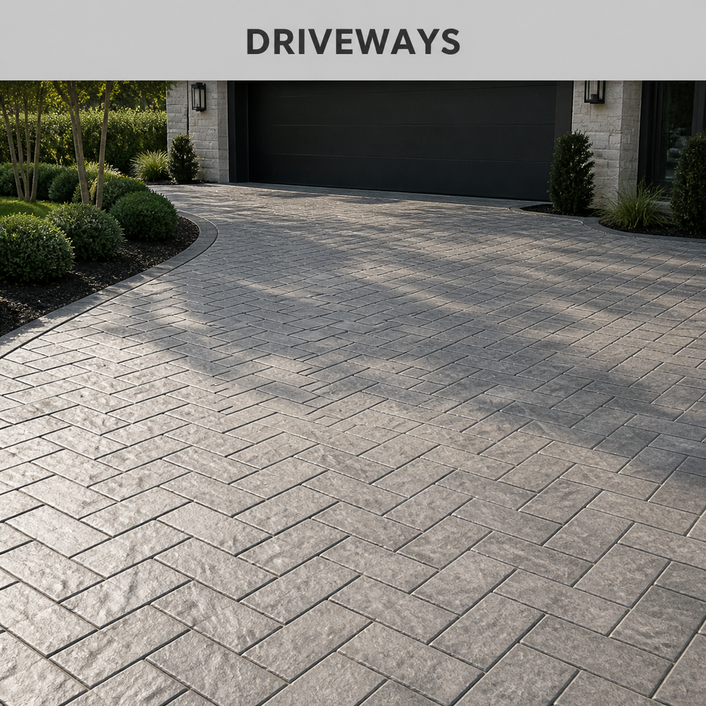 FX-144 ແມ່ພິມຫີນລາຍ Basketweave ຮູບເພັດ - ທາງລົດເຂົ້າ