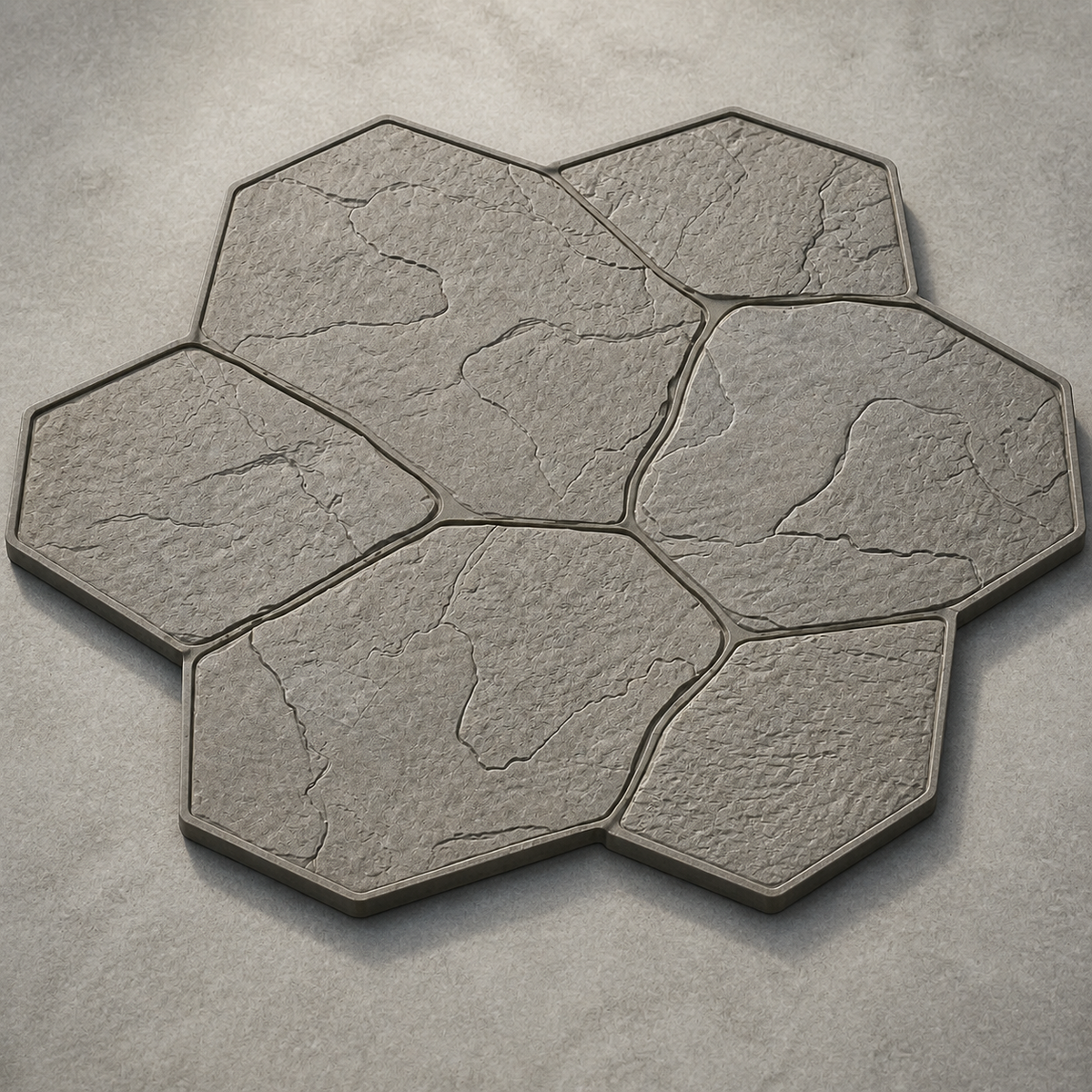 FX-145 ແມ່ພິມລາຍ Flagstone ແບບກຸ່ມຫົກຫຼ່ຽມກະທັດຮັດ - ພາບຫຼັກ