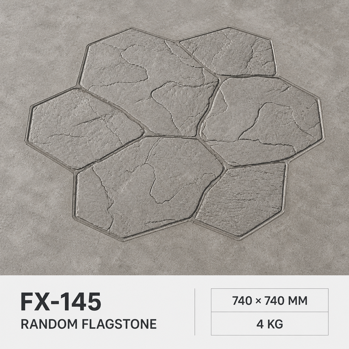 FX-145 ແມ່ພິມຫີນແຜ່ນຊຸດຫົກຫຼ່ຽມຂະໜາດກະທັດຮັດ - ຂໍ້ມູນຈໍາເພາະ