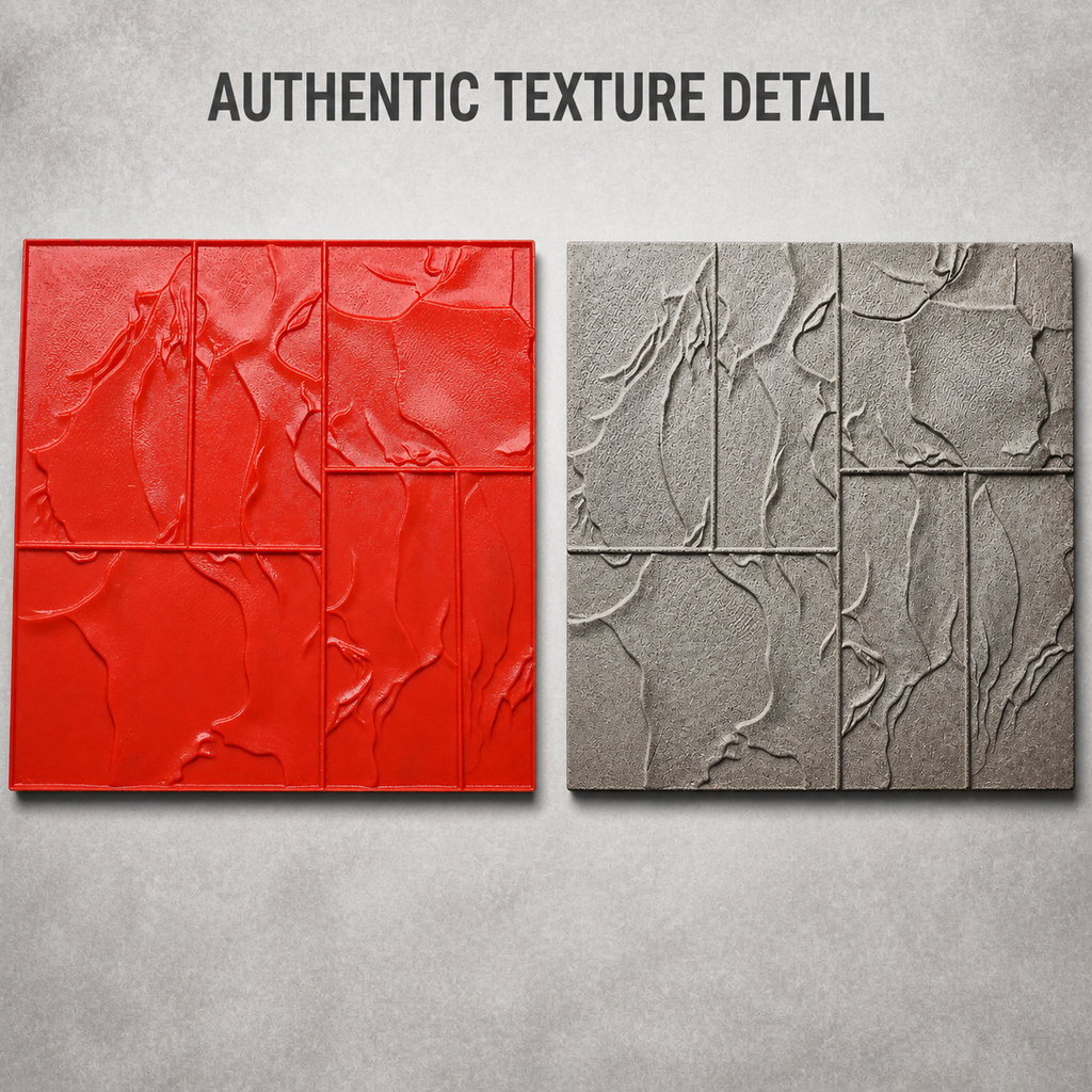 FX-146 Artistic Slate Tile Stamp Panel - texture detail