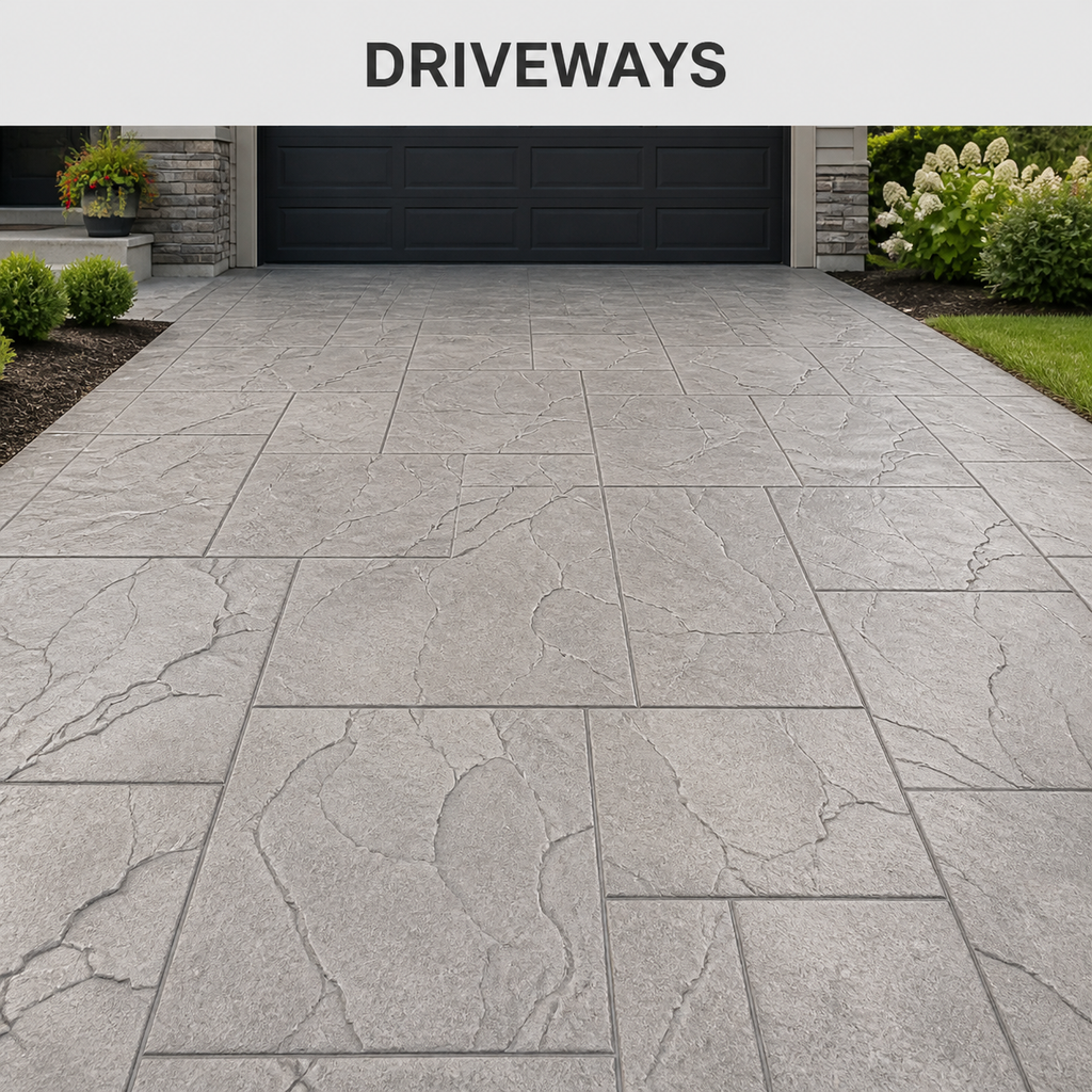 FX-146 Artistic Slate Tile Stamp Panel - driveways