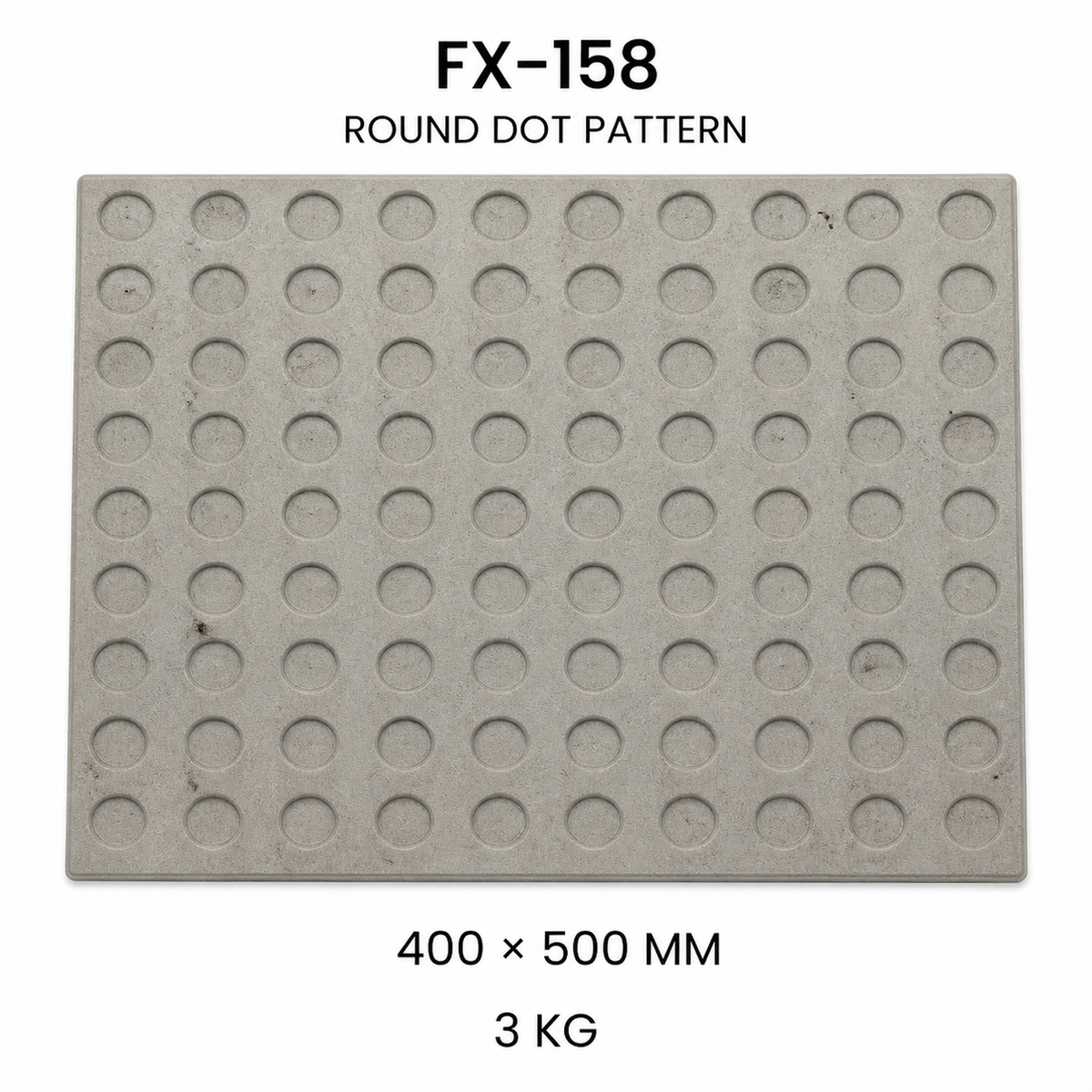 FX-158 ကြီးမားသော ပွတ်ကပ်ပုံ အကာအိအိုက္ကရစ် အထည် - ဇင်္ကာသဏ္ဌာန်