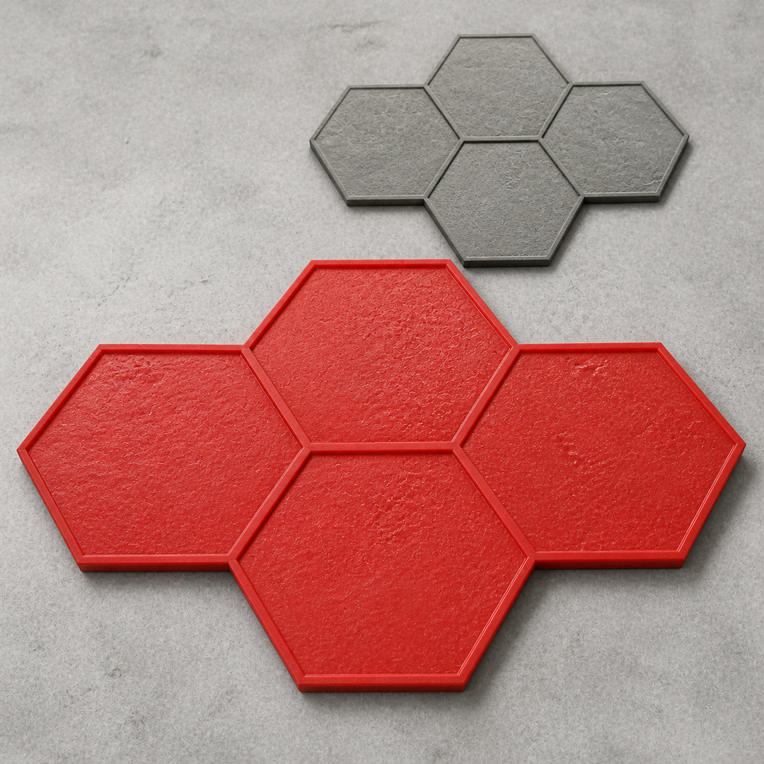 FX-164 Four-Hexagon Honeycomb Paver Stamp - hero