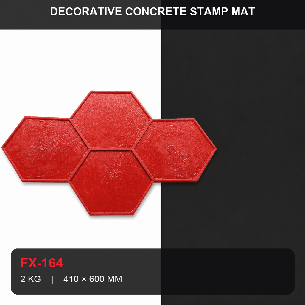 FX-164 Four-Hexagon Honeycomb Paver Stamp - specifications