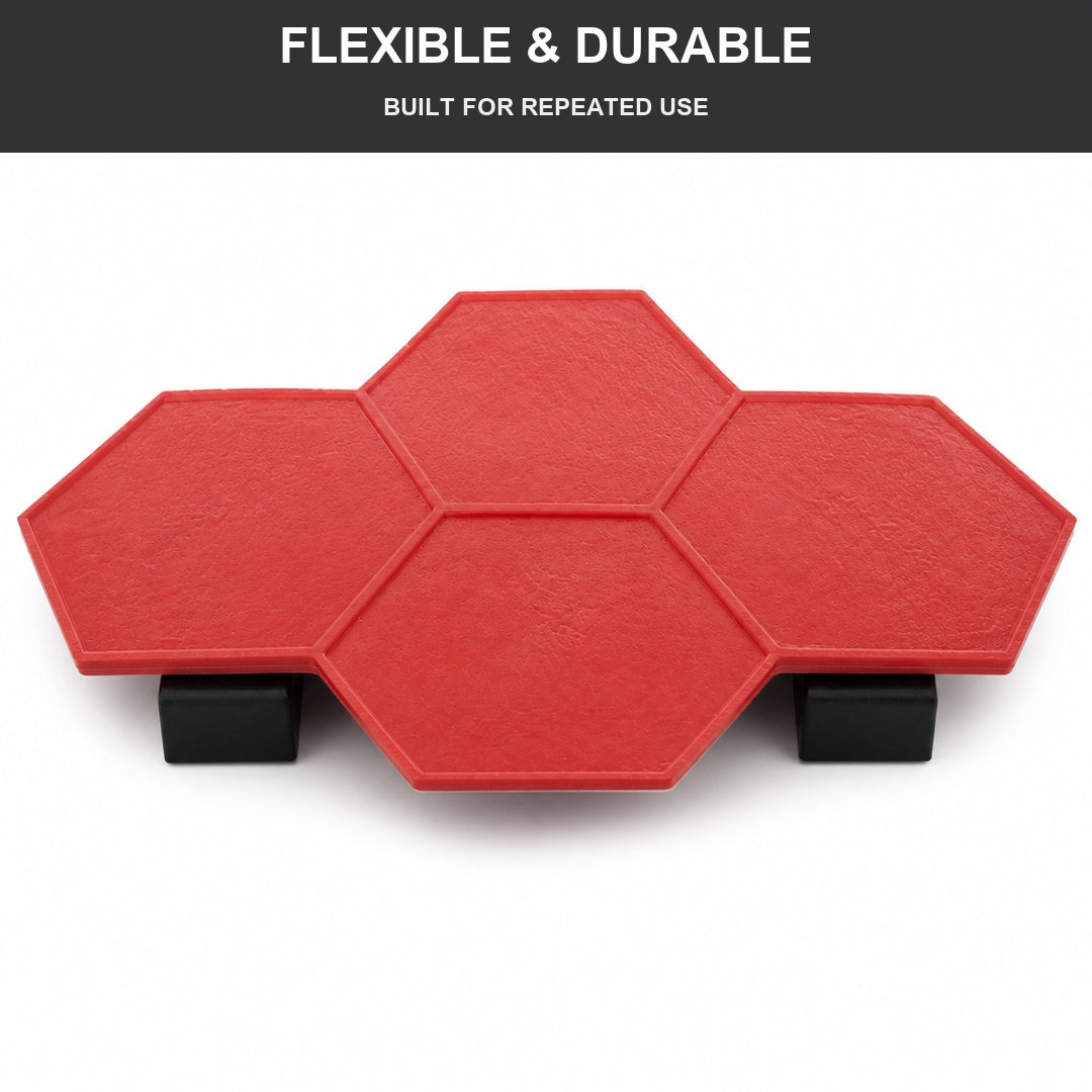 FX-164 Four-Hexagon Honeycomb Paver Stamp - flexible durable