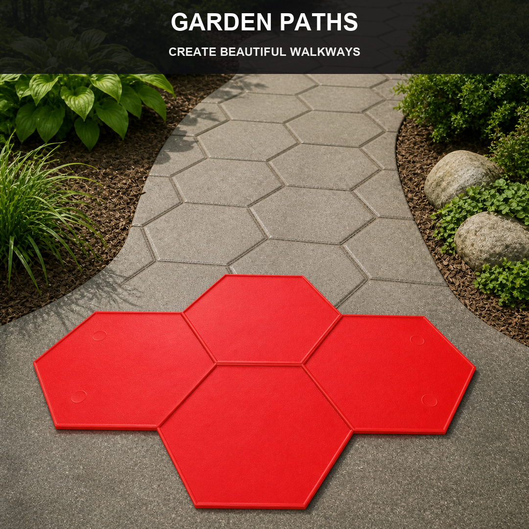 FX-165 Large Honeycomb Paver Stamp - garden paths
