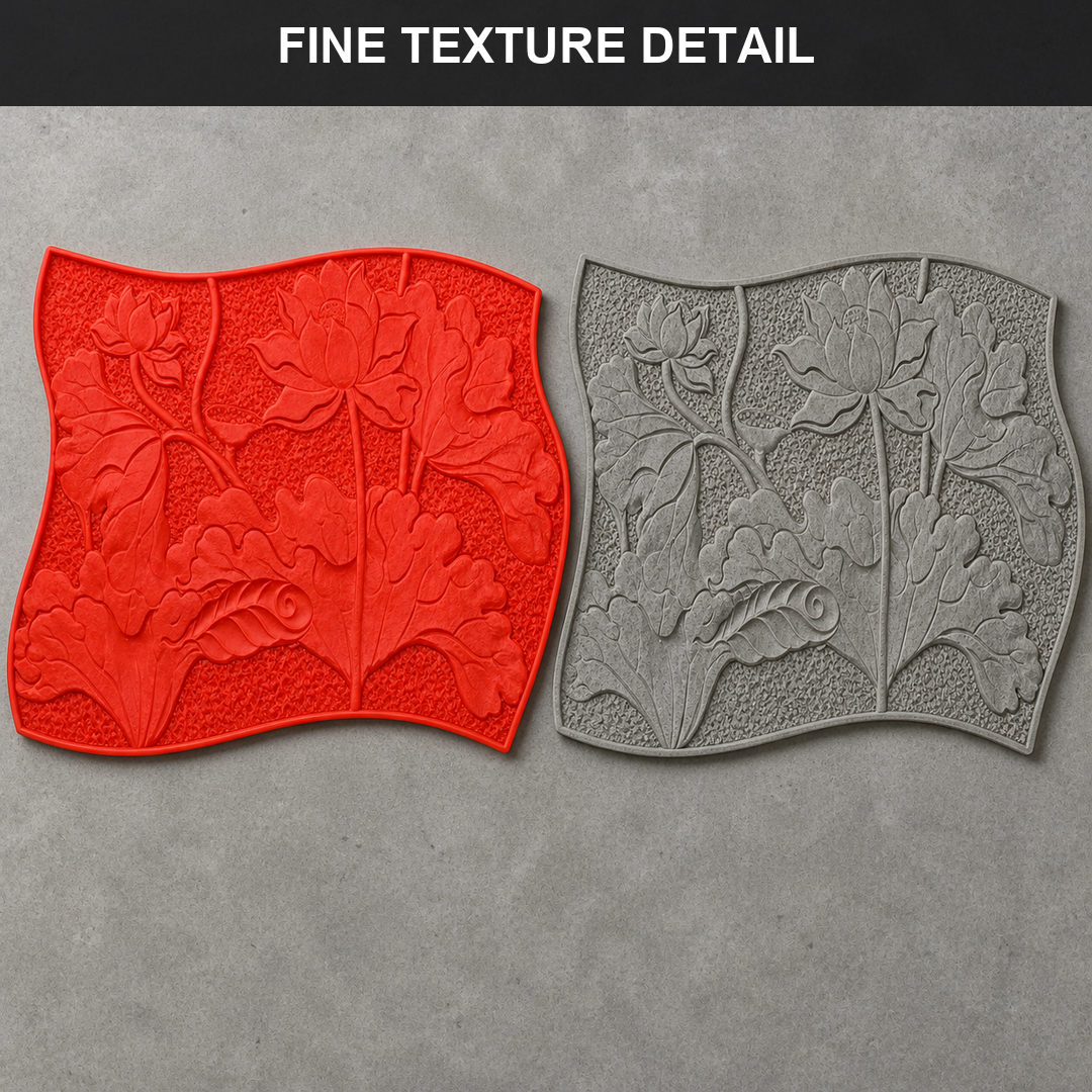 FX-166 panel decorativo de relieve con enredadera floral - detalle de textura