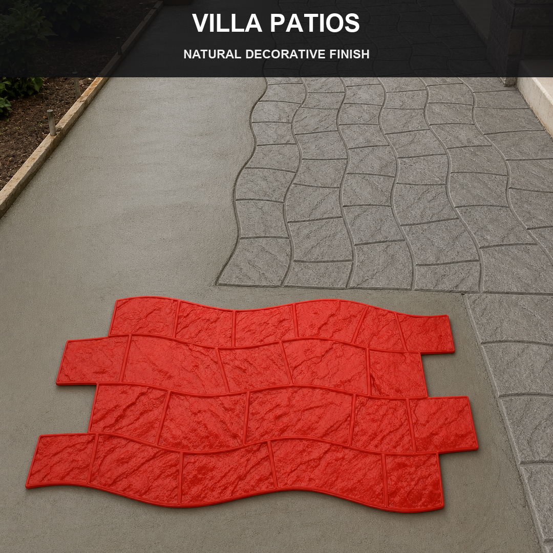 FX-167 Dalga Desenli Ahşap Plaka Geçmeli Kalıp - villa verandaları