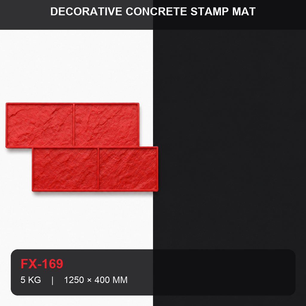 Ștampă pentru beton FX-169, model panou dublu tip ashlar, specificații.