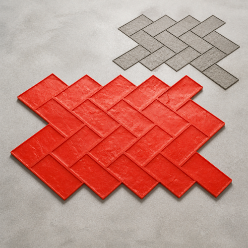 FX-170 Diagonal Herringbone Brick Stamp - hero