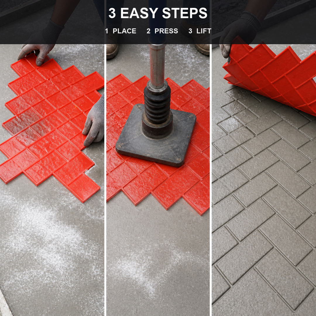 FX-170, mẫu gạch Herringbone chéo - ba bước