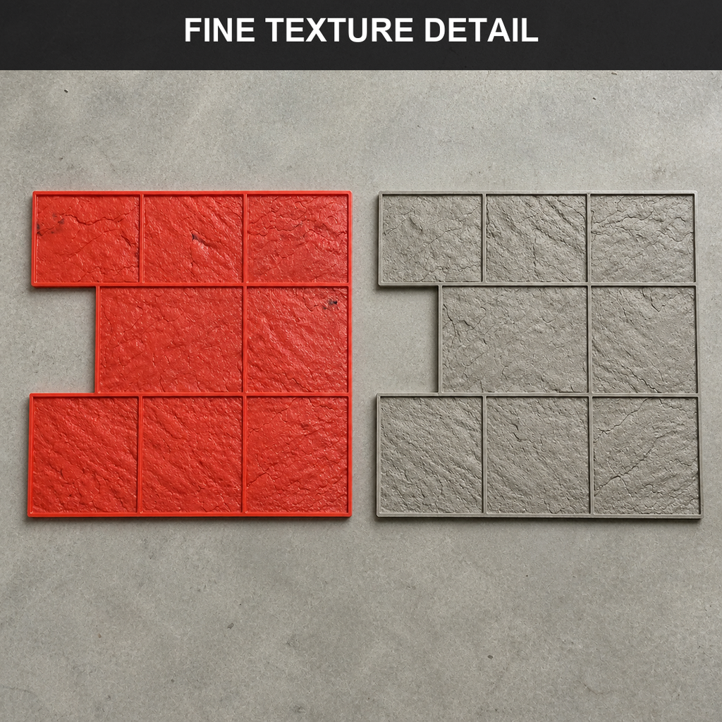 FX-174 Modular Ashlar Tile Stamp Panel - detalle de textura