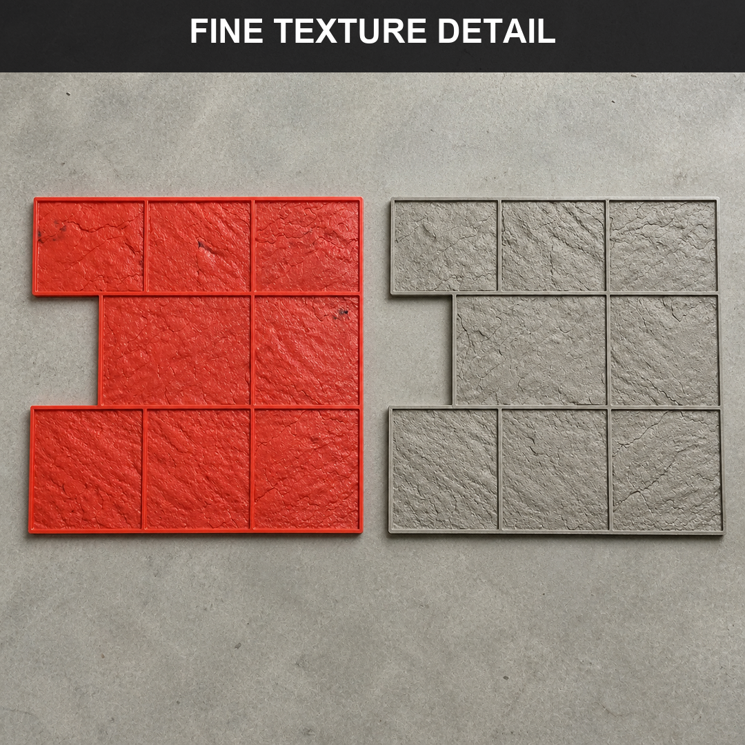 FX-174 Modular Ashlar Tile Stamp Panel - detalle de textura