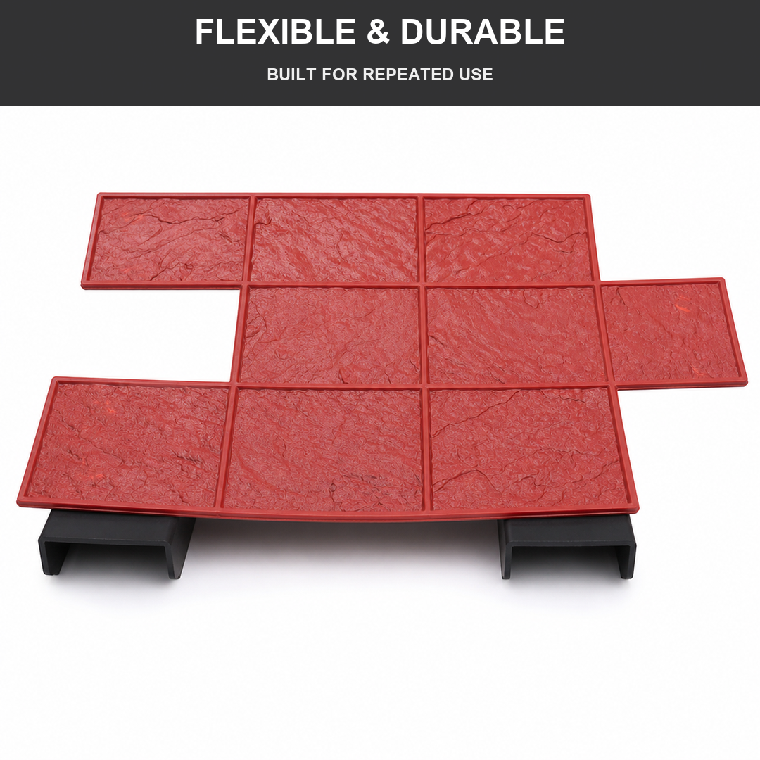 FX-174 Modular Ashlar Tile Stamp Panel - flexible y duradero