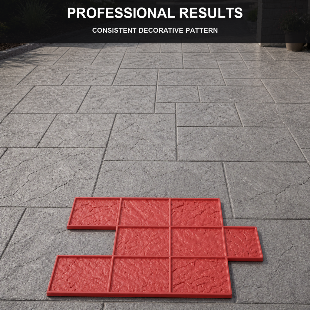 FX-174 Modular Ashlar Tile Stamp Panel - resultados profesionales