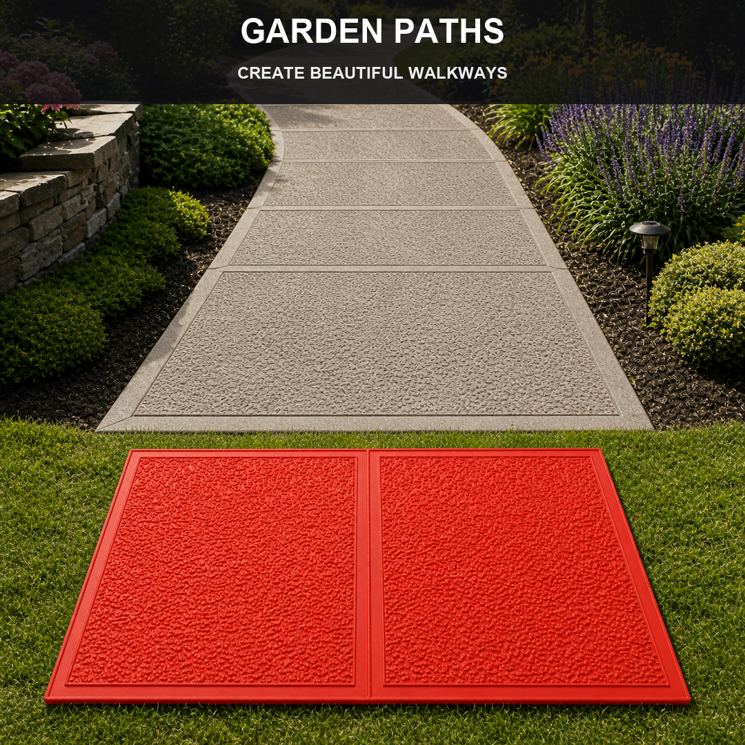FX-178 Double Pebble Texture Stamp Panel - senderos de jardín