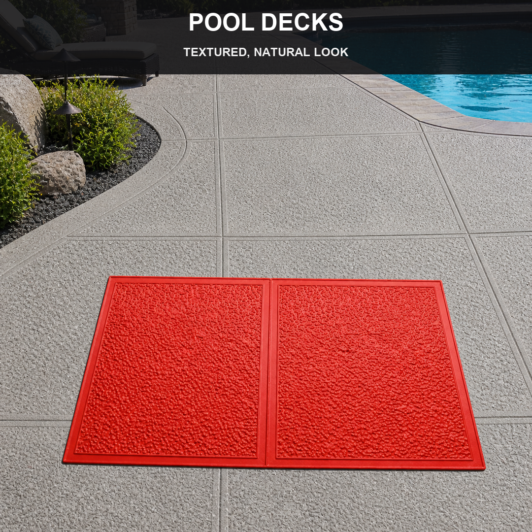 FX-178 Double Pebble Texture Stamp Panel - terrazas de piscina
